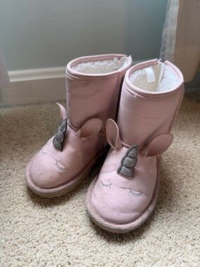 Baby GAP Pink Unicorn Toddler Boots